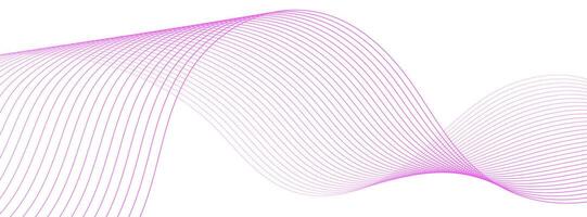 Pink and purple curved line background on white, simple abstract style for modern projects vector