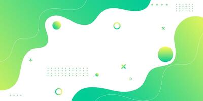 Green and white abstract background with minimal elements vector