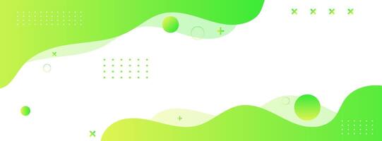 Green abstract background with floating shapes, suitable for business or eco themes. vector