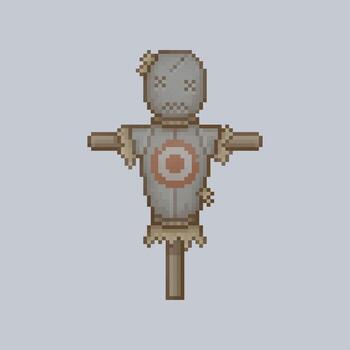 dummy target in pixel art style vector