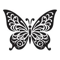 Butterfly tattoo design illustration vector