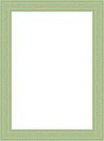 gold with green square classic byzantine ornament. Rectangle, border, Ancient Greece, Eastern Roman Empire frame. Decoration Orthodox Church vector