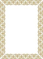 golden square Kazakh national ornament. Ethnic Great Steppe vector