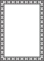 black monochrome square gothic ornament. Medieval European silhouette, rectangle, border. Classic Germans, Angles, Saxons, Franks. vector