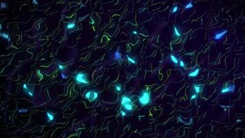 Dark abstract background with shimmering details and streamlined shapes, geometric shapes wallpaper video