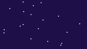 White stars flying across the night sky, starfall in the galaxy, stars in space video