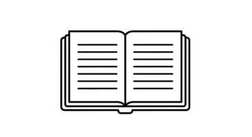 An open book icon on a white background vector