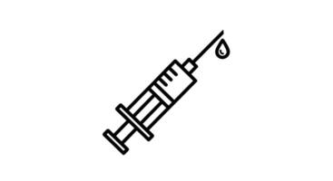 A syringe with a needle on it vector