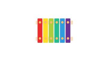 Colorful xylophone on a white background vector
