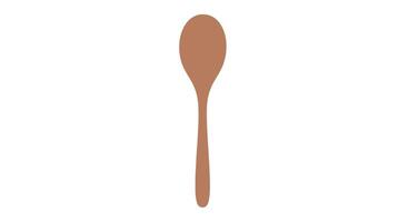 A wooden spoon on a white background vector