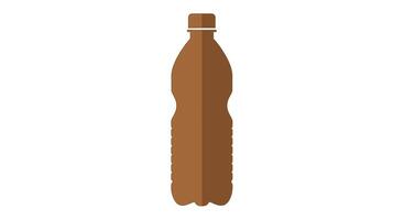 A brown bottle with a white background vector