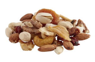Pile of dried beans and grains cut out isolated transparent background png