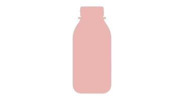 A pink bottle with a white cap on it vector
