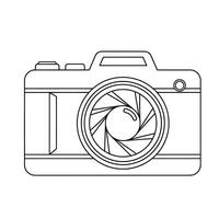 Camera icon outline illustration vector