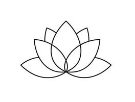 A black and white drawing of a lotus flower vector