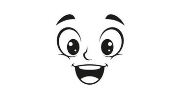 A cartoon face with a big smile on it vector
