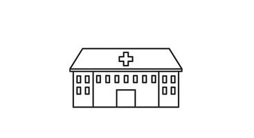 A church building with a cross on the front vector
