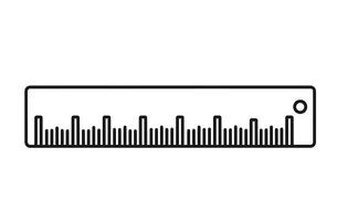 A ruler with a line on it vector