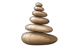 A stack of stones is shown in this illustration vector