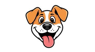 A cartoon dog with its tongue out on a white background vector