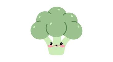 A cartoon broccoli with a face and eyes vector