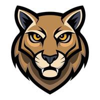 Fierce Cougar Head Mascot Illustration vector