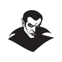 Dracula Vampire pose silhouette illustration vector
