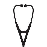 Diagnostic Stethoscope Silhouette Illustration vector