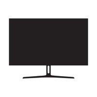 Gaming Screen Monitor Silhouette Illustration vector