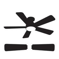 Ceiling Fans Silhouette Illustration vector