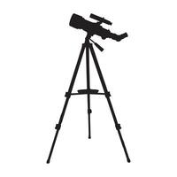 Astronomical Refracting Telescope Silhouette Illustration vector