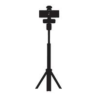 Webcam on a Tripod Silhouette Illustration vector