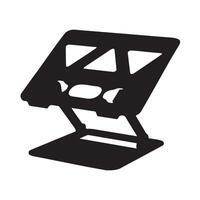 Adjustable Laptop Stand for Desk Silhouette Illustration vector