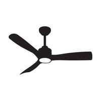 DC Motor Ceiling Fan Silhouette Illustration vector