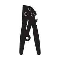 Hand Crank Can Opener Silhouette Illustration vector