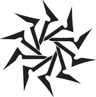 a black and white image of a star with many arrows vector