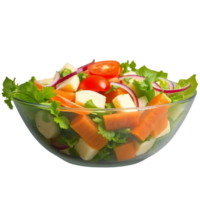 Yummy salad bowls isolated with a transparent background png