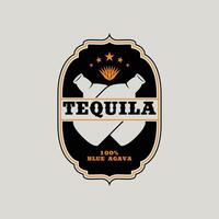vintage tequila logo design vector