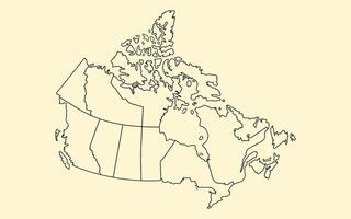 Canada Map With Cream Background vector