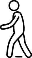 Black outline icon of a person walking silhouette figure 3 vector