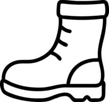 Black outline of a winter boot snow boot footwear vector