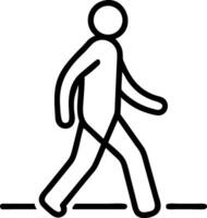 Black and white icon of a person walking silhouette 3 vector