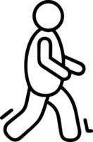Black outline icon of a person walking silhouette figure 2 vector