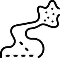 Winding path with scattered dots icon trail road vector