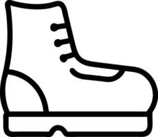 Black outline of a single winter boot snow boot footwear vector