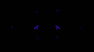 Purple and Yellow Endless Corridor of Neon Stars Background VJ Loop in 4K video