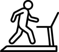 Person running on treadmill icon fitness vector