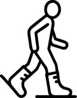 Person walking in snow boots icon winter boots vector