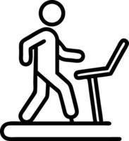 Person running on treadmill icon fitness exercise 3 vector