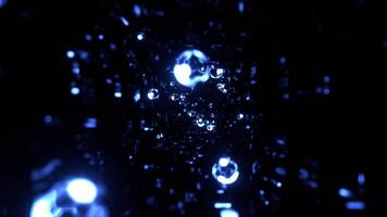 Light Blue Moving Through Tunnel with Unusual Light Spheres Background VJ Loop in 4K video